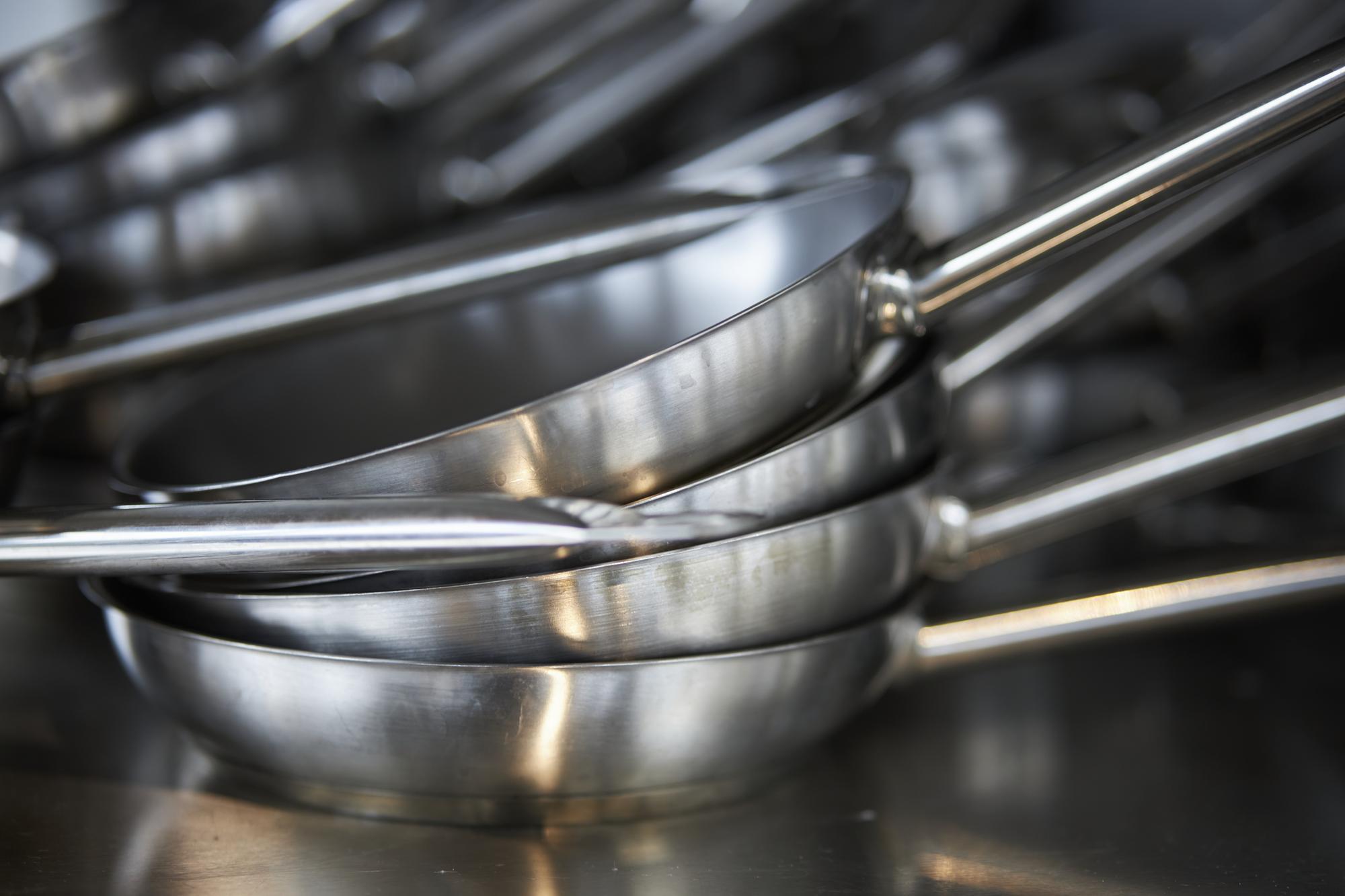 Close-up of modern cookware and tools